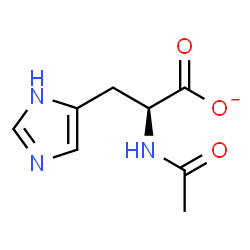 ChemSpider 2D Image | (2S)-2-Acetamido-3-(1H-imidazol-4-yl)propanoate | C8H10N3O3
