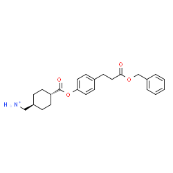 ChemSpider 2D Image | [trans-4-({4-[3-(Benzyloxy)-3-oxopropyl]phenoxy}carbonyl)cyclohexyl]methanaminium | C24H30NO4