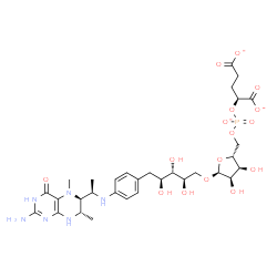 ChemSpider 2D Image | 5-methyl-5,6,7,8-tetrahydromethanopterin(3-) | C31H44N6O16P