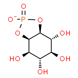 ChemSpider 2D Image | (3aR,4R,5S,6S,7R,7aS)-4,5,6,7-Tetrahydroxyhexahydro-1,3,2-benzodioxaphosphol-2-olate 2-oxide | C6H10O8P