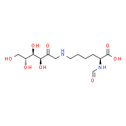 ChemSpider 2D Image | N(alpha)-formyl-N(epsilon)-fructosyllysine | C13H24N2O8