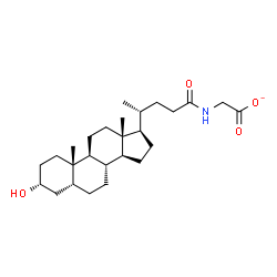 ChemSpider 2D Image | {[(3alpha,5beta)-3-Hydroxy-24-oxocholan-24-yl]amino}acetate | C26H42NO4
