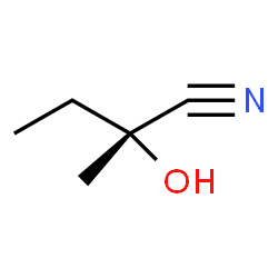 ChemSpider 2D Image | (R)-2-hydroxy-2-methylbutyronitrile | C5H9NO