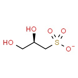 ChemSpider 2D Image | (2R)-2,3-Dihydroxy-1-propanesulfonate | C3H7O5S