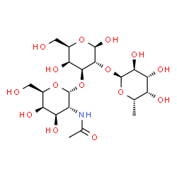 ChemSpider 2D Image | alpha-D-GalpNAc-(1->3)-[alpha-L-Fucp-(1->2)]-beta-D-Galp | C20H35NO15