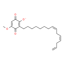 ChemSpider 2D Image | 4-Methoxy-3,6-dioxo-2-[(8Z,11Z)-8,11,14-pentadecatrien-1-yl]-1,4-cyclohexadien-1-olate | C22H29O4