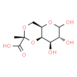 ChemSpider 2D Image | 4,6-O-[(1R)-1-carboxyethylidene]-D-galactose | C9H14O8