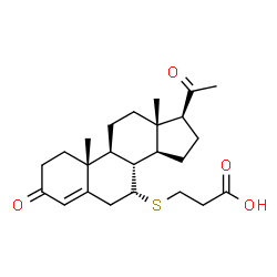 ChemSpider 2D Image | 3-(progesterone-7alpha-yl)thiopropionic acid | C24H34O4S