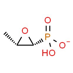 ChemSpider 2D Image | Hydrogen [(2R,3S)-3-methyl-2-oxiranyl]phosphonate | C3H6O4P