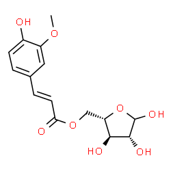 ChemSpider 2D Image | 5-O-(trans-feruloyl)-L-arabinofuranose | C15H18O8