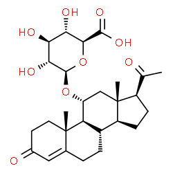 ChemSpider 2D Image | 11alpha-hydroxyprogesterone 11-glucosiduronic acid | C27H38O9