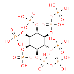 ChemSpider 2D Image | 3,5-bis(diphospho)-1D-myo-inositol 1,2,4,6-tetrakisphosphate | C6H20O30P8