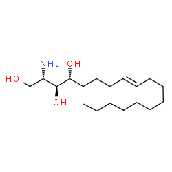 ChemSpider 2D Image | 4-hydroxy-8-sphingenine | C18H37NO3
