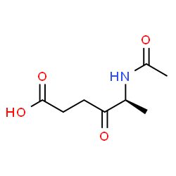 ChemSpider 2D Image | (5S)-5-Acetamido-4-oxohexanoic acid | C8H13NO4