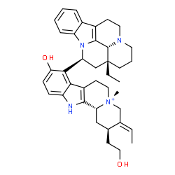 ChemSpider 2D Image | (3beta,4beta,19E)-9-[(14beta)-14,15-Dihydroeburnamenin-14-yl]-10,17-dihydroxy-4-methylcoryn-19-en-4-ium | C39H49N4O2