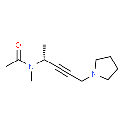 ChemSpider 2D Image | N-Methyl-N-[(2R)-5-(1-pyrrolidinyl)-3-pentyn-2-yl]acetamide | C12H20N2O