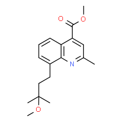 ChemSpider 2D Image | Methyl 8-(3-methoxy-3-methylbutyl)-2-methyl-4-quinolinecarboxylate | C18H23NO3