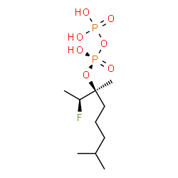 ChemSpider 2D Image | (2S,3S)-2-Fluoro-3,7-dimethyl-3-octanyl trihydrogen diphosphate | C10H23FO7P2