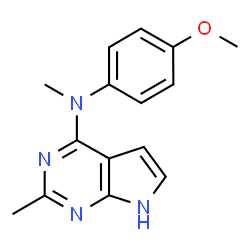 ChemSpider 2D Image | N-(4-Methoxyphenyl)-N,2-dimethyl-7H-pyrrolo[2,3-d]pyrimidin-4-amine | C15H16N4O