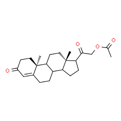 ChemSpider 2D Image | (8xi,9xi,10alpha,14xi,17xi)-3,20-Dioxopregn-4-en-21-yl acetate | C23H32O4