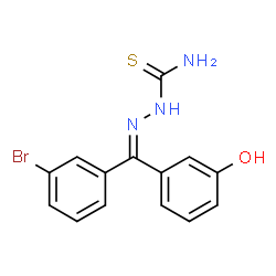 ChemSpider 2D Image | (2E)-2-[(3-Bromophenyl)(3-hydroxyphenyl)methylene]hydrazinecarbothioamide | C14H12BrN3OS