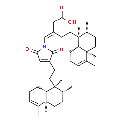 ChemSpider 2D Image | (3E)-3-[(2,5-Dioxo-3-{2-[(1S,2R,4aR,8aR)-1,2,4a,5-tetramethyl-1,2,3,4,4a,7,8,8a-octahydro-1-naphthalenyl]ethyl}-2,5-dihydro-1H-pyrrol-1-yl)methylene]-5-[(1S,2R,4aR,8aR)-1,2,4a,5-tetramethyl-1,2,3,4,4a
,7,8,8a-octahydro-1-naphthalenyl]pentanoic acid | C40H59NO4