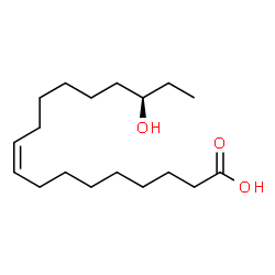 ChemSpider 2D Image | (9Z,16R)-16-Hydroxy-9-octadecenoic acid | C18H34O3