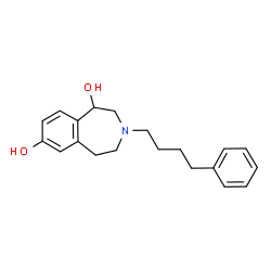 ChemSpider 2D Image | 3-(4-Phenylbutyl)-2,3,4,5-tetrahydro-1H-3-benzazepine-1,7-diol | C20H25NO2