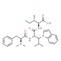 ChemSpider 2D Image | N,N-Dimethyl-L-phenylalanyl-3-(1H-indol-1-yl)leucyl-L-isoleucine | C31H42N4O4