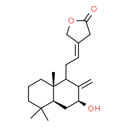 ChemSpider 2D Image | (4Z)-4-{2-[(3S,4aS,8aS)-3-Hydroxy-5,5,8a-trimethyl-2-methylenedecahydro-1-naphthalenyl]ethylidene}dihydro-2(3H)-furanone | C20H30O3