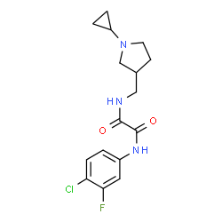 ChemSpider 2D Image | N-(4-Chloro-3-fluorophenyl)-N'-[(1-cyclopropyl-3-pyrrolidinyl)methyl]ethanediamide | C16H19ClFN3O2