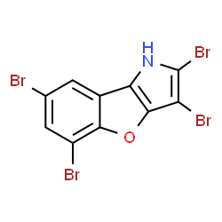 ChemSpider 2D Image | 2,3,5,7-tetrabromobenzofuro[3,2-b]pyrrole | C10H3Br4NO