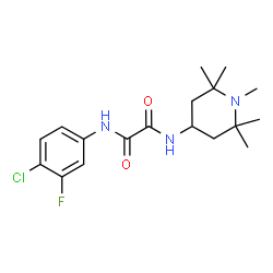 ChemSpider 2D Image | N-(4-Chloro-3-fluorophenyl)-N'-(1,2,2,6,6-pentamethyl-4-piperidinyl)ethanediamide | C18H25ClFN3O2
