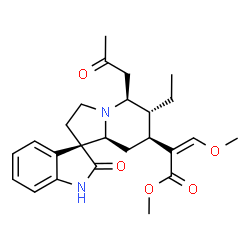 ChemSpider 2D Image | Methyl (16Z,20alpha,21beta)-16-(methoxymethylene)-2-oxo-21-(2-oxopropyl)corynoxan-17-oate | C25H32N2O5
