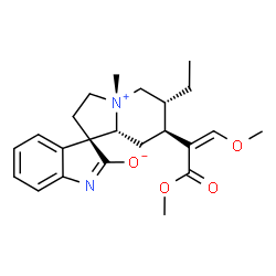 ChemSpider 2D Image | (3beta,4beta,7beta,16Z,20alpha)-17-Methoxy-16-(methoxymethylene)-4-methyl-17-oxo-1,2-didehydrocorynoxan-4-ium-2-olate | C23H30N2O4