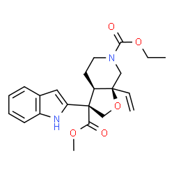 ChemSpider 2D Image | Alstolobine A, (rel)- | C22H26N2O5