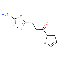 ChemSpider 2D Image | 3-(5-Amino-1,3,4-thiadiazol-2-yl)-1-(2-thienyl)-1-propanone | C9H9N3OS2