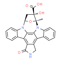ChemSpider 2D Image | (15S,16S,18R)-16-Hydroxy-15-methyl-3-oxo-28-oxa-4,14,19-triazaoctacyclo[12.11.2.1~15,18~.0~2,6~.0~7,27~.0~8,13~.0~19,26~.0~20,25~]octacosa-1,6,8,10,12,20,22,24,26-nonaene-16-carboxylic acid | C26H19N3O5