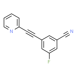 ChemSpider 2D Image | 3-Fluoro-5-(2-pyridinylethynyl)benzonitrile | C14H7FN2