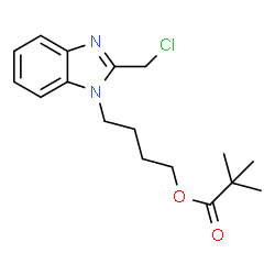ChemSpider 2D Image | 4-[2-(Chloromethyl)-1H-benzimidazol-1-yl]butyl pivalate | C17H23ClN2O2