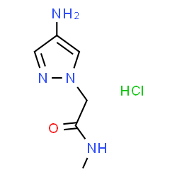 ChemSpider 2D Image | 2-(4-amino-1H-pyrazol-1-yl)-N-methylacetamide hydrochloride | C6H11ClN4O