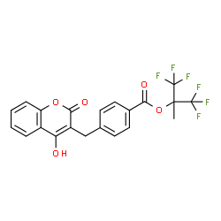 ChemSpider 2D Image | Tecarfarin | C21H14F6O5