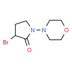 ChemSpider 2D Image | 3-Bromo-1-(4-morpholinyl)-2-pyrrolidinone | C8H13BrN2O2