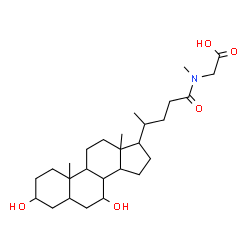 ChemSpider 2D Image | N-(3,7-Dihydroxy-24-oxocholan-24-yl)-N-methylglycine | C27H45NO5