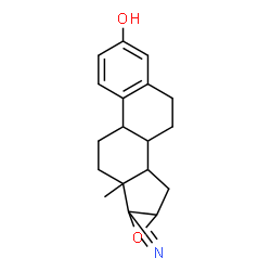 ChemSpider 2D Image | 3-Hydroxy-16,17-epoxyestra-1,3,5(10)-triene-17-carbonitrile | C19H21NO2