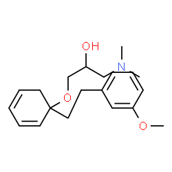 ChemSpider 2D Image | 1-(Dimethylamino)-3-({1-[2-(3-methoxyphenyl)ethyl]-2,4-cyclohexadien-1-yl}oxy)-2-propanol | C20H29NO3