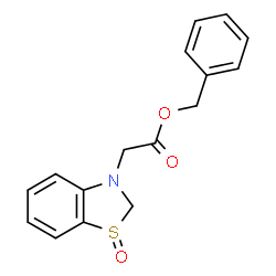 ChemSpider 2D Image | Benzyl (1-oxido-1,3-benzothiazol-3(2H)-yl)acetate | C16H15NO3S