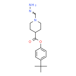 ChemSpider 2D Image | 4-(2-Methyl-2-propanyl)phenyl 1-(hydrazonomethyl)-4-piperidinecarboxylate | C17H25N3O2