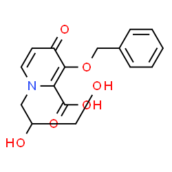 ChemSpider 2D Image | 3-(Benzyloxy)-1-(2,3-dihydroxypropyl)-4-oxo-1,4-dihydro-2-pyridinecarboxylic acid | C16H17NO6
