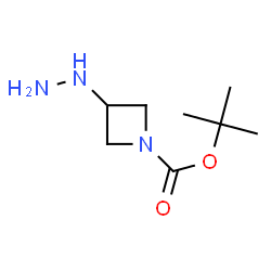 ChemSpider 2D Image | tert-Butyl 3-hydrazinylazetidine-1-carboxylate | C8H17N3O2